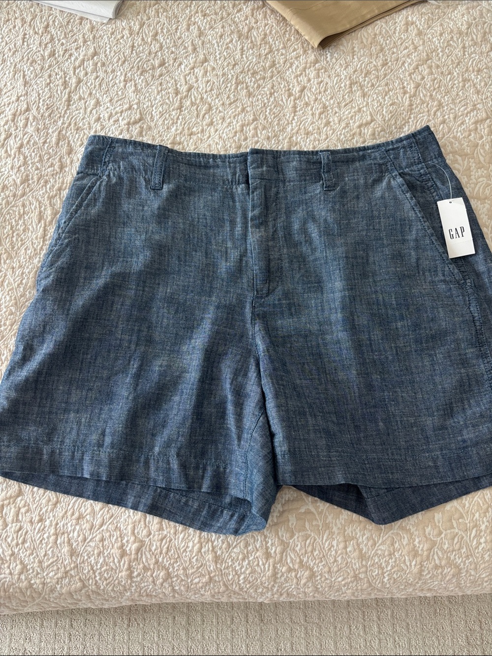 GAP Chambray-Style Blue Casual Shorts